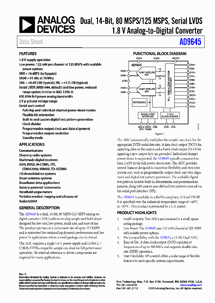 AD9645_5387267.PDF Datasheet