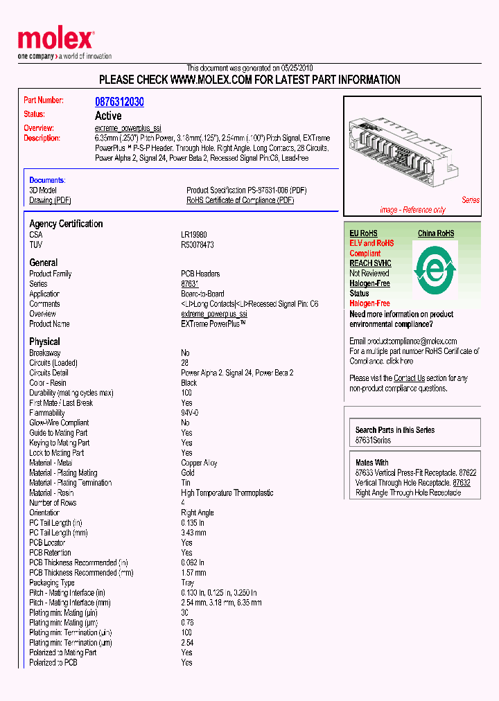 87631-2030_5400513.PDF Datasheet