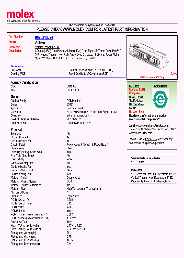 87631-3024_5400522.PDF Datasheet