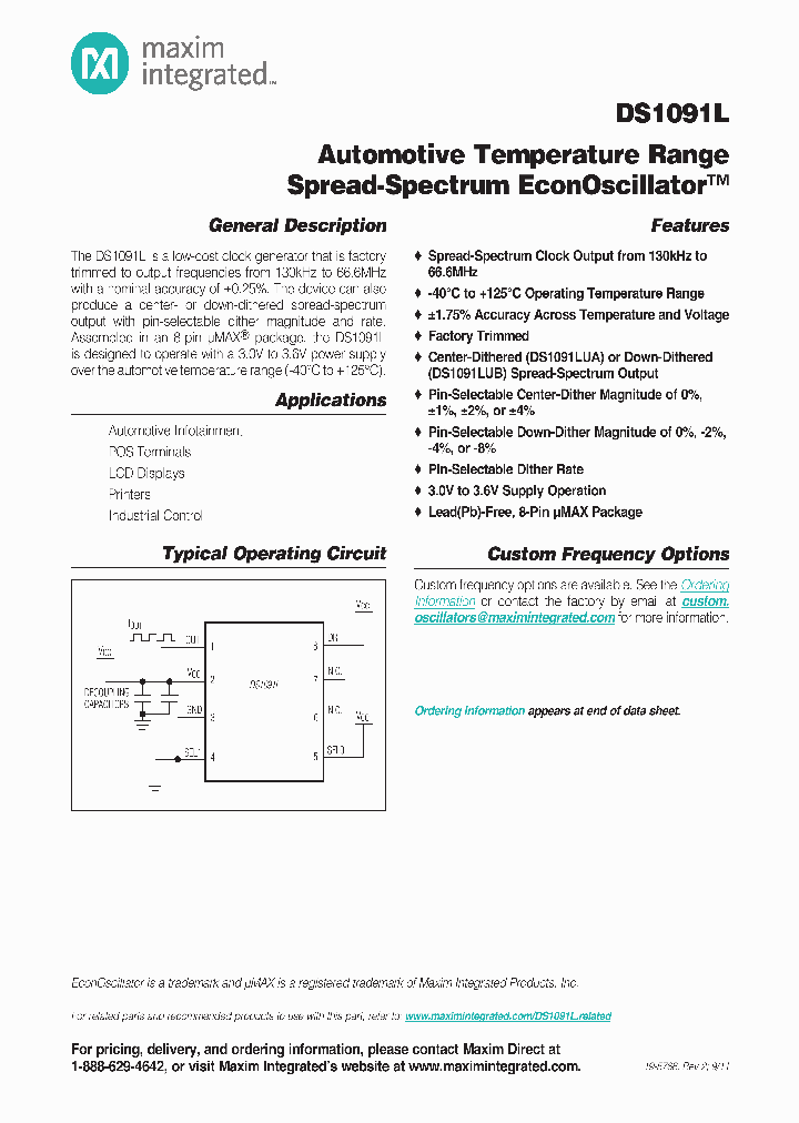 DS1091LUB-XXX_5413918.PDF Datasheet