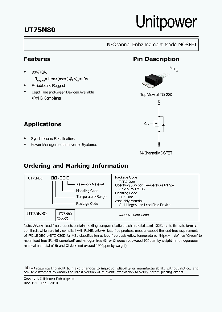 UT75N80_5423256.PDF Datasheet