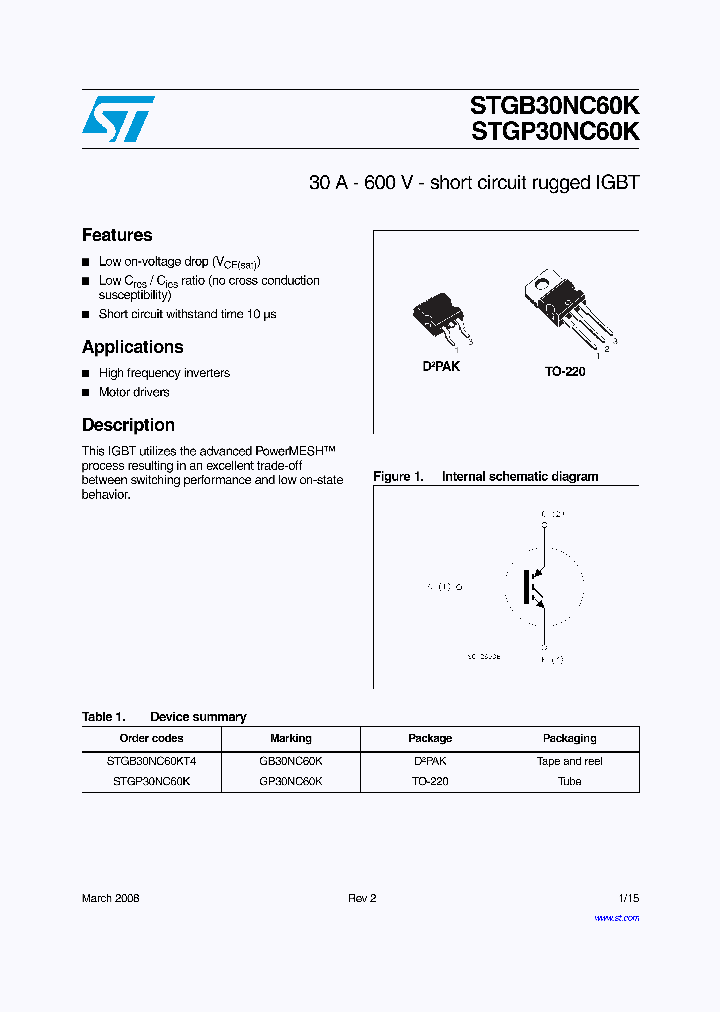 STGB30NC60KT4_5436117.PDF Datasheet