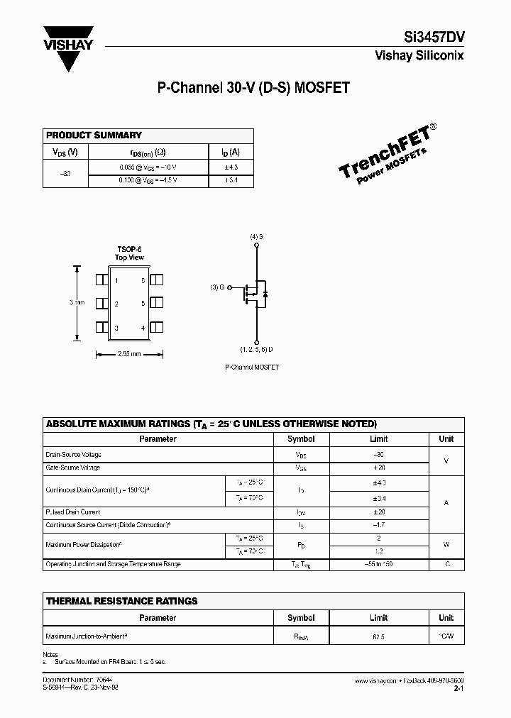 SI3457DV_5463345.PDF Datasheet