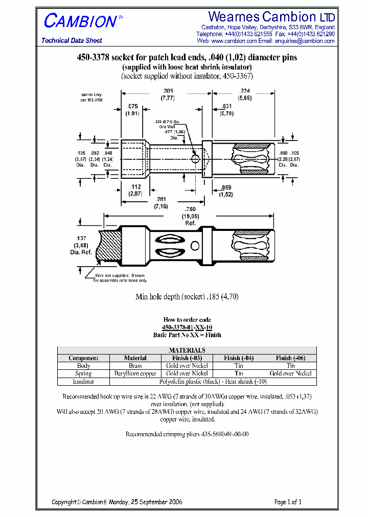 450-3378_5464980.PDF Datasheet