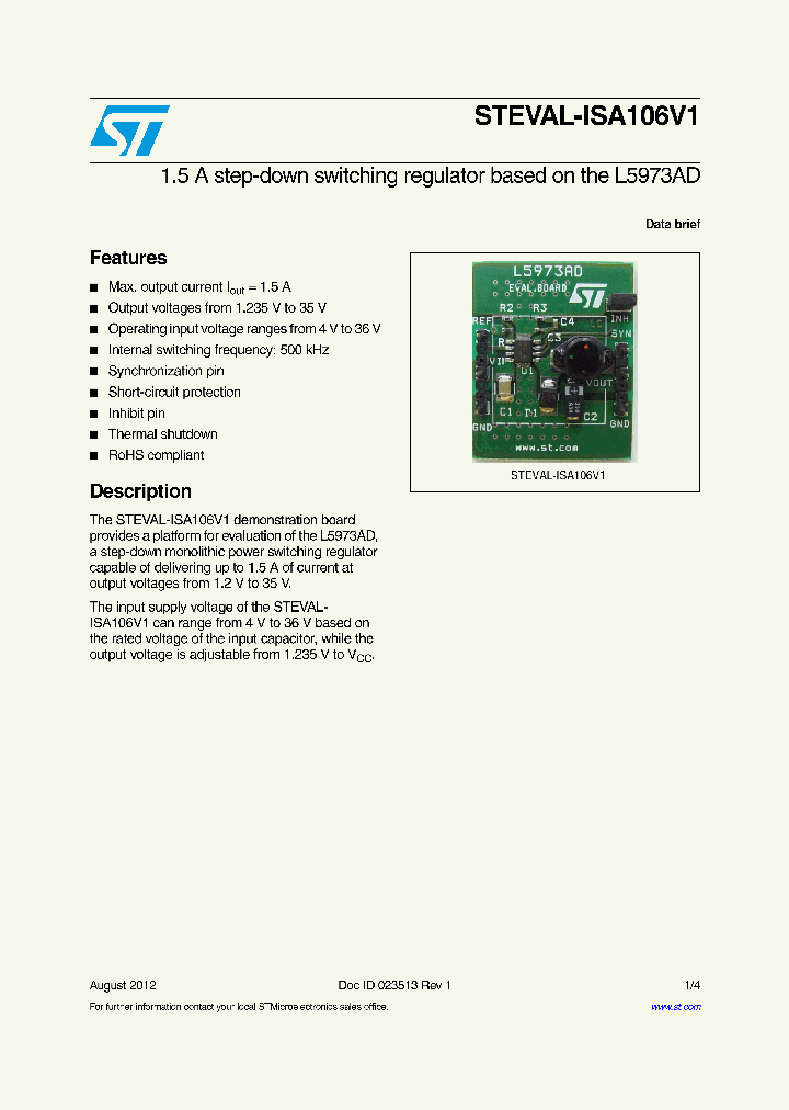 STEVAL-ISA106V1_5475902.PDF Datasheet