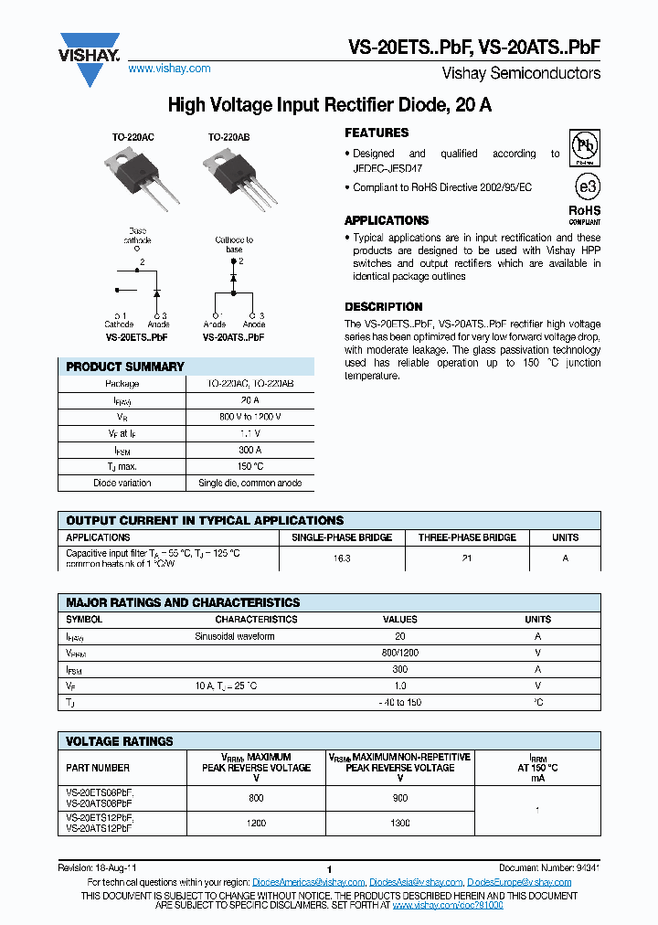 20ETS08PBF_5491422.PDF Datasheet