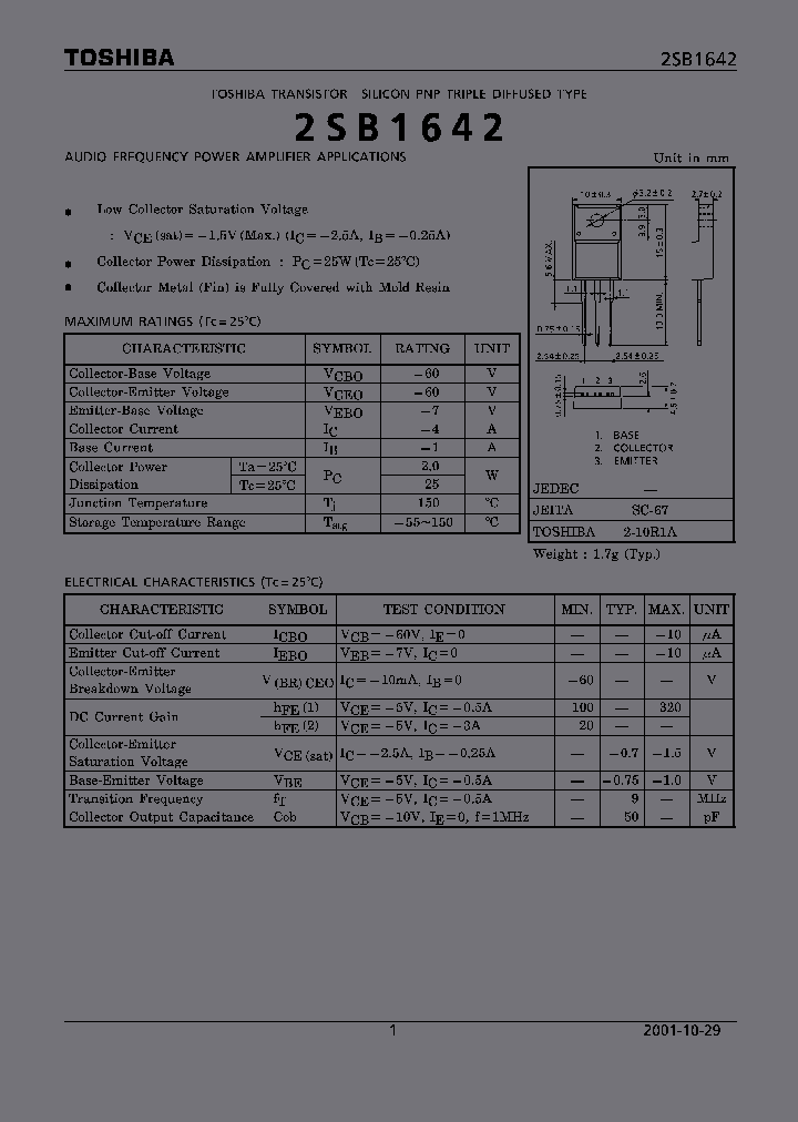 2SB1642_5499295.PDF Datasheet