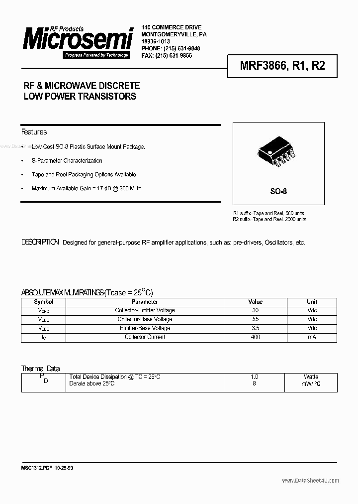 MRF3866R1_5506337.PDF Datasheet