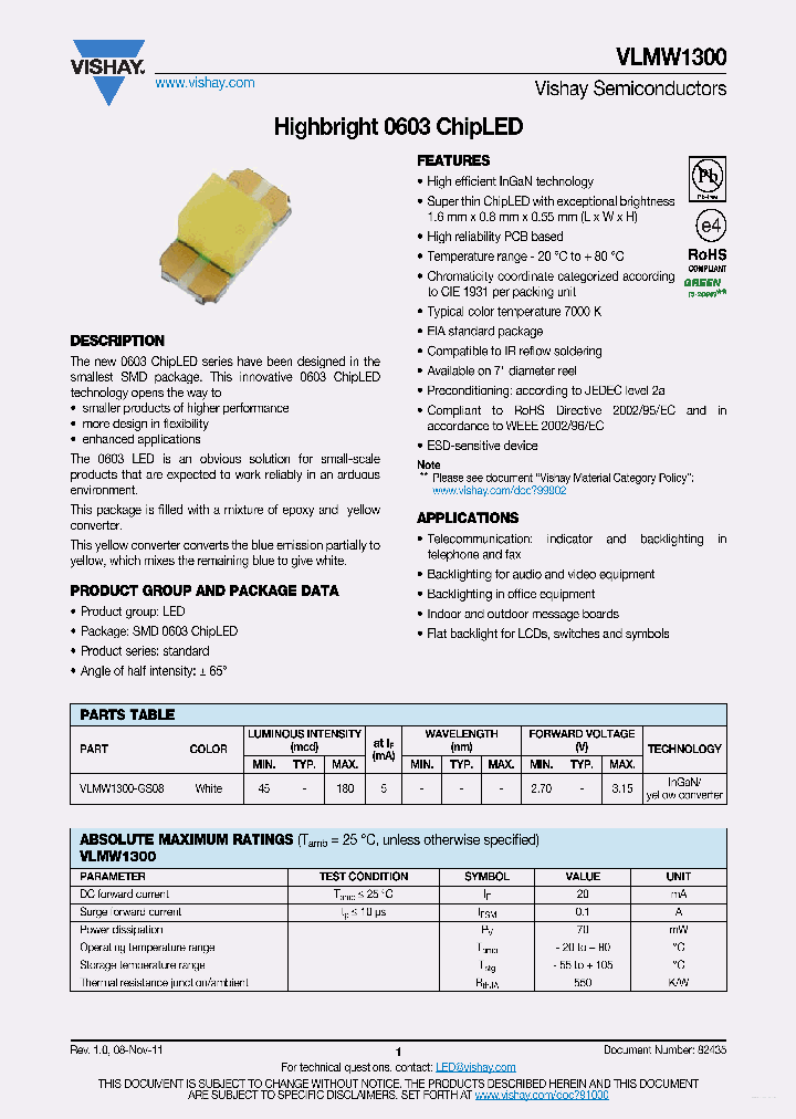 VLMW1300_5509364.PDF Datasheet