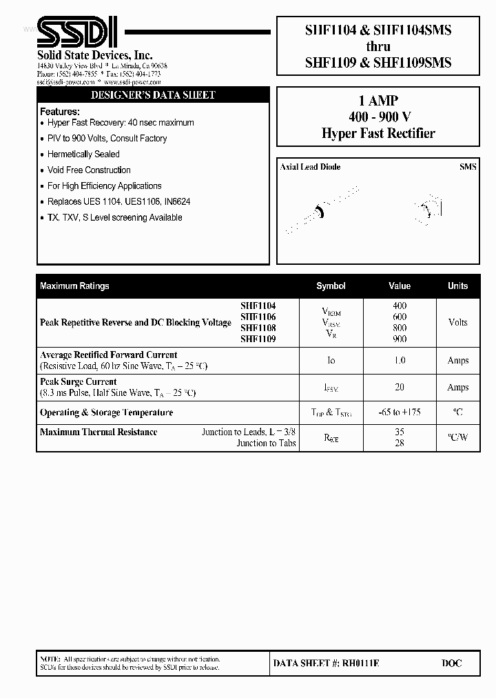 SHF1104SMS_5522906.PDF Datasheet