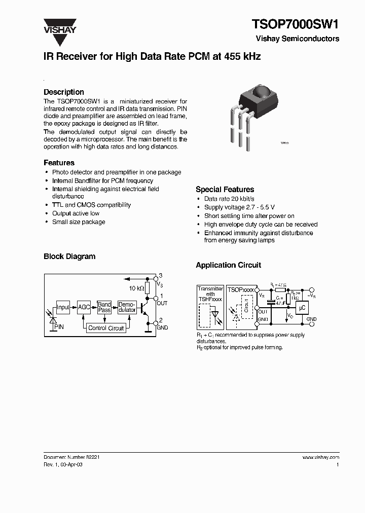 TSOP7000SW1_5530597.PDF Datasheet