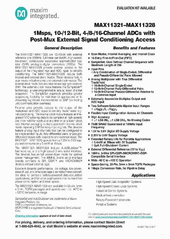 MAX11321_5533510.PDF Datasheet