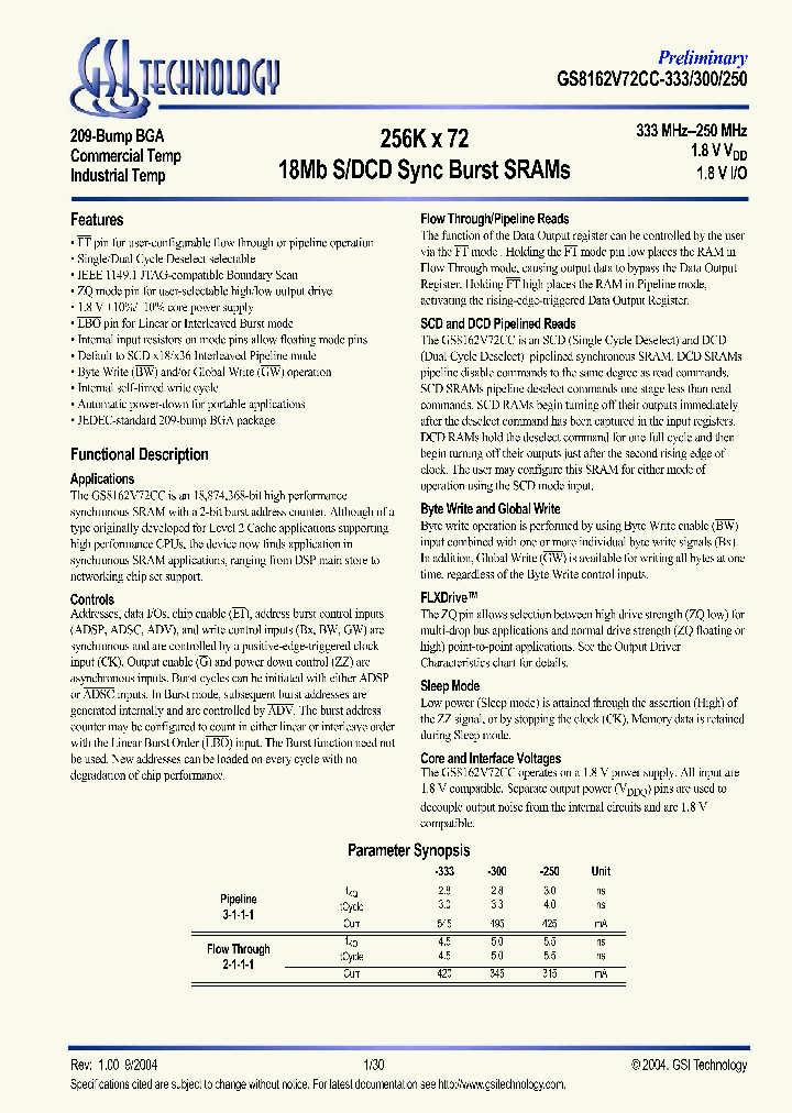 GS8162V72C_5534155.PDF Datasheet