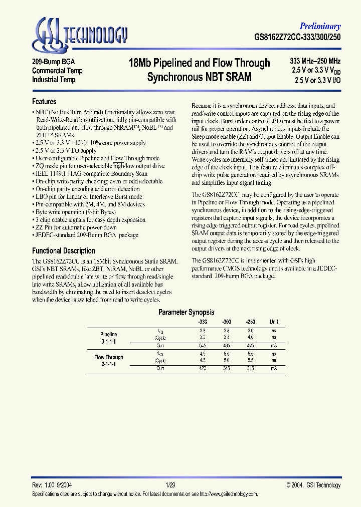 GS8162Z72C_5534161.PDF Datasheet