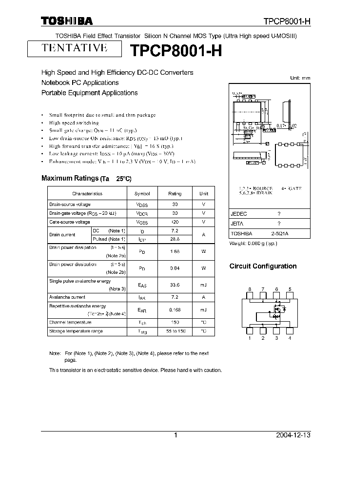 TPCP8001-H_5549938.PDF Datasheet