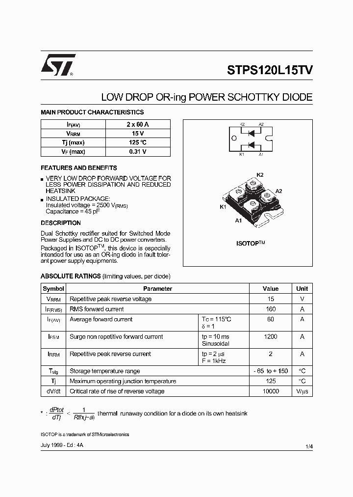 STPS120L15TV_5560501.PDF Datasheet