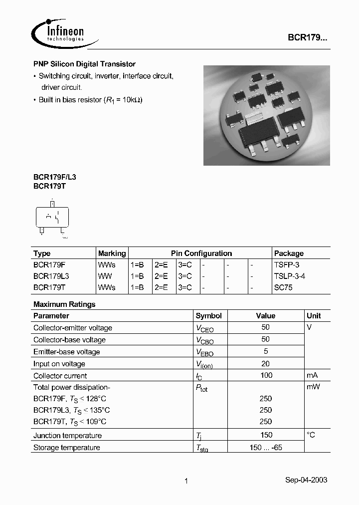 BCR179TE6327_5561729.PDF Datasheet