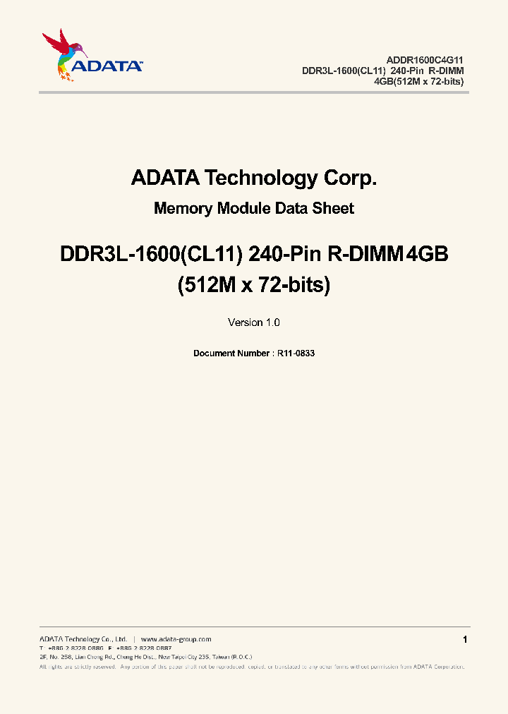 R11-0833_5578691.PDF Datasheet