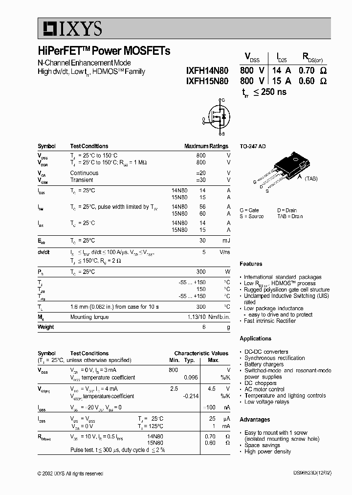 IXFH15N80_5608576.PDF Datasheet