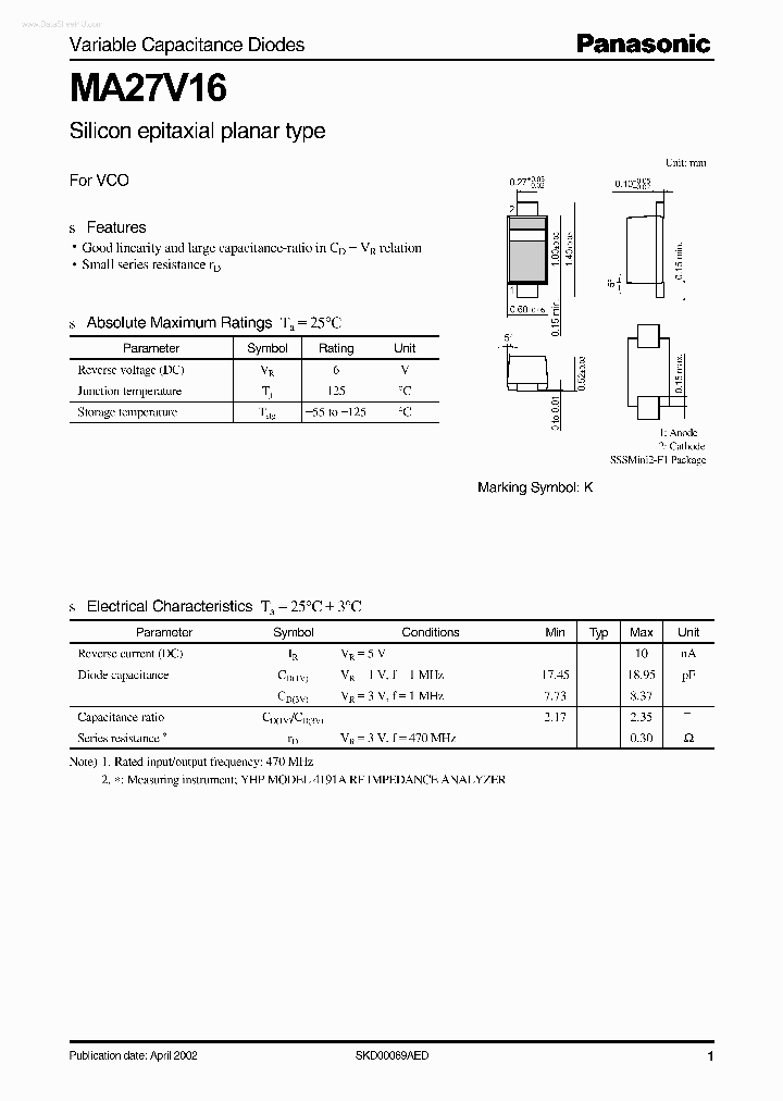 MA27V16_5639613.PDF Datasheet