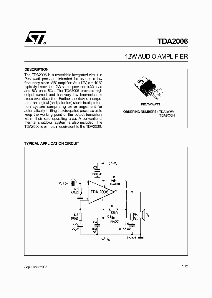 TDA2006H_5642390.PDF Datasheet