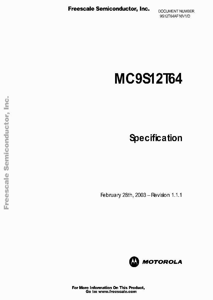 9S12T64AF16V1_5650471.PDF Datasheet