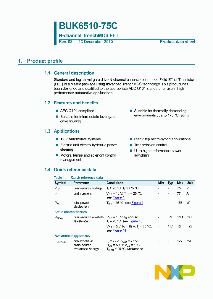 BUK6510-75C_5658377.PDF Datasheet