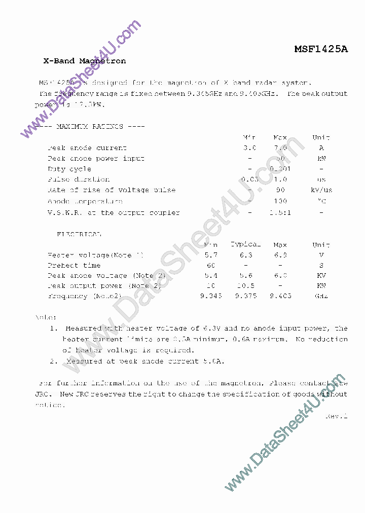 MSF1425A_5663850.PDF Datasheet
