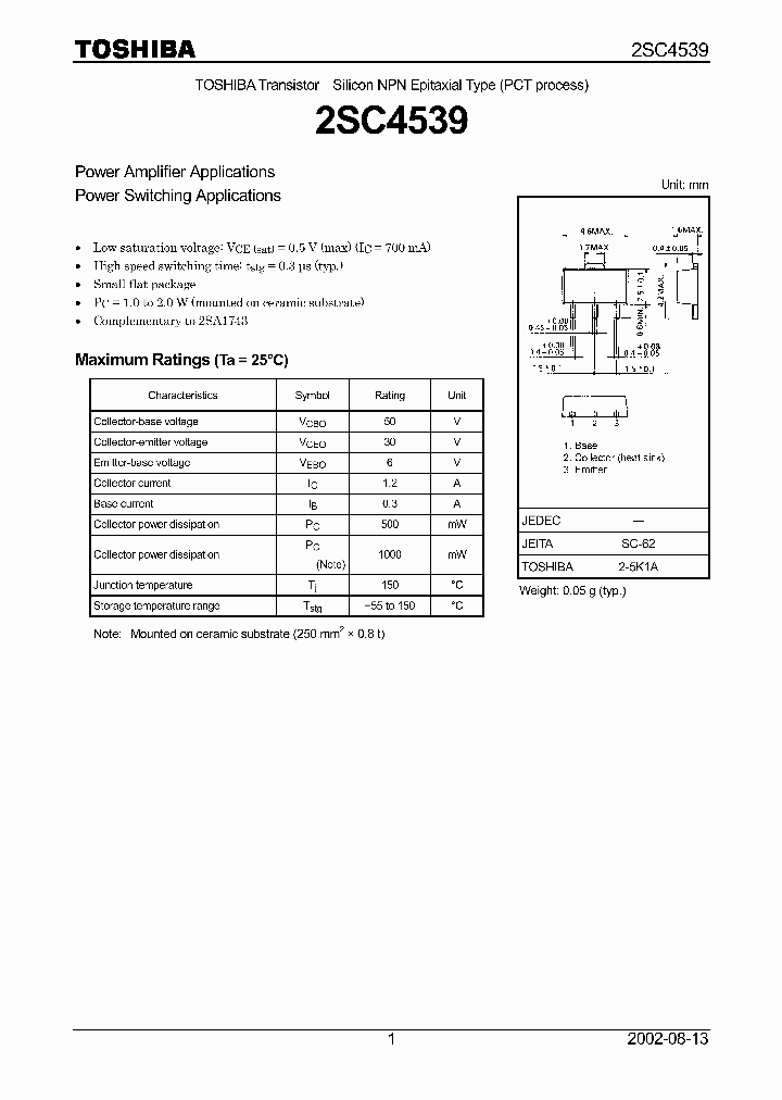 2SC4539_5673253.PDF Datasheet