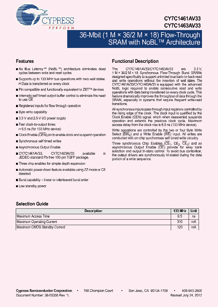 CY7C1461AV33-133AXC_5682163.PDF Datasheet