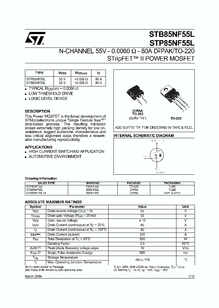 STB85NF55LT4_5689997.PDF Datasheet