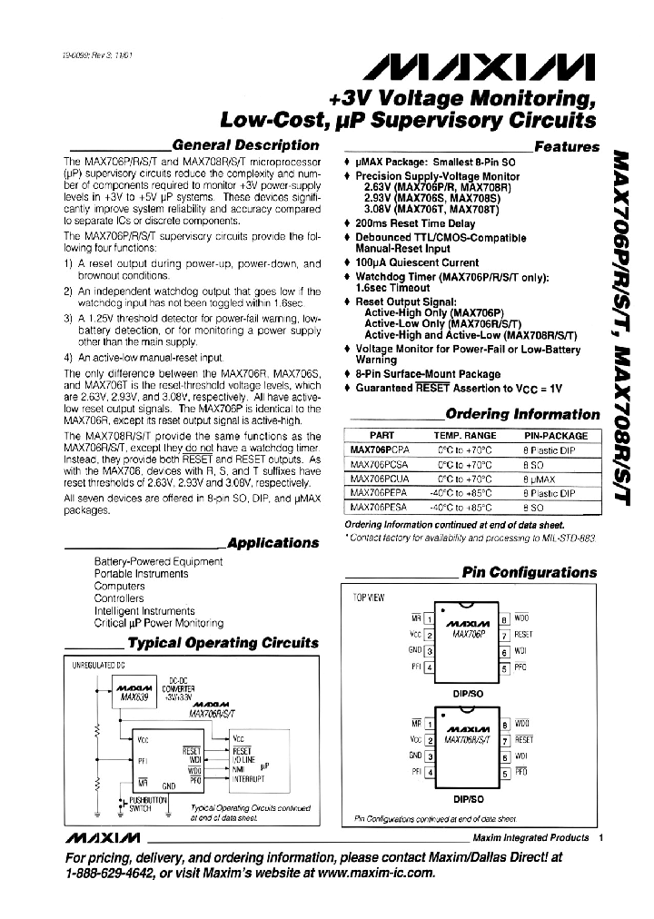 MAX708T_5690187.PDF Datasheet