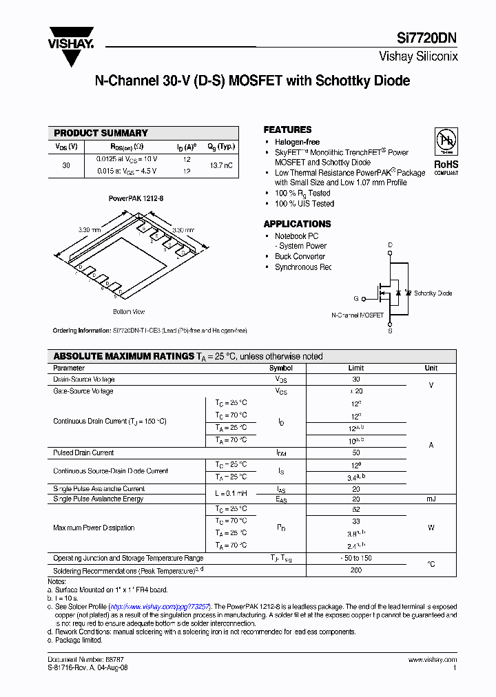 SI7720DN-T1-GE3_5700506.PDF Datasheet