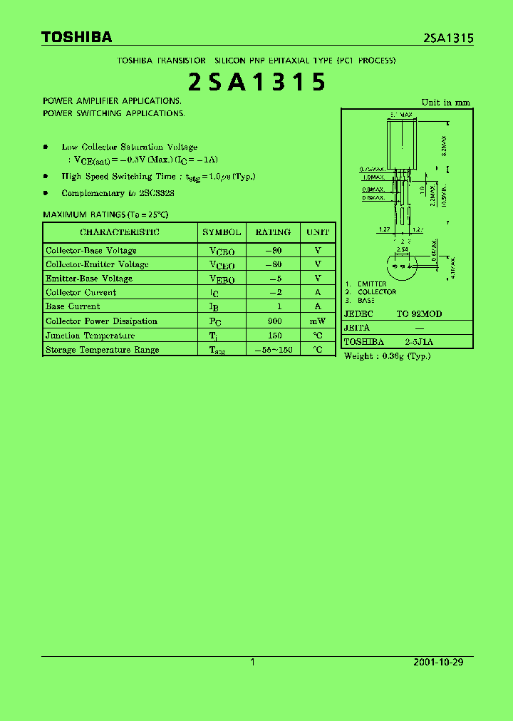 2SA1315_5709885.PDF Datasheet