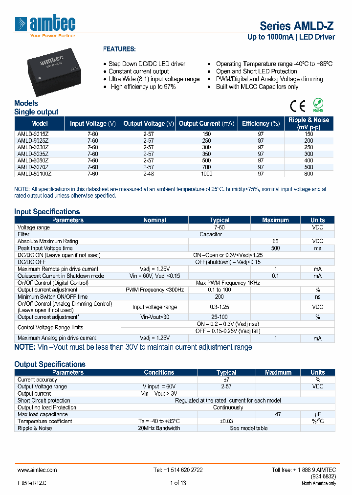 AMLD-6050Z_5718261.PDF Datasheet