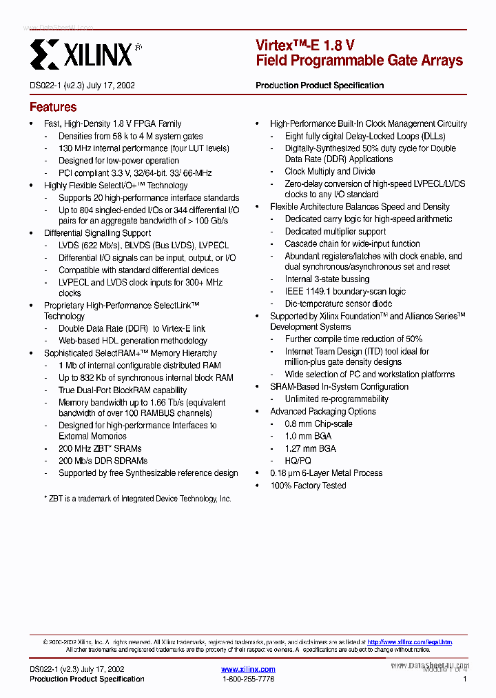 XCV50E_5728416.PDF Datasheet