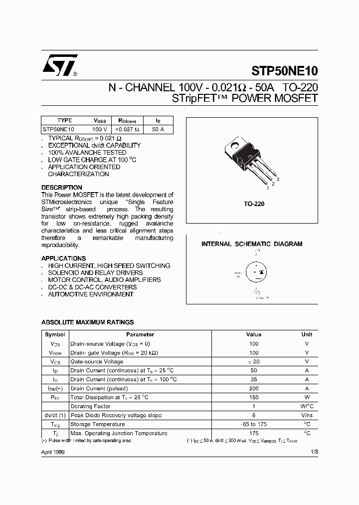 STP50NE10_5731928.PDF Datasheet