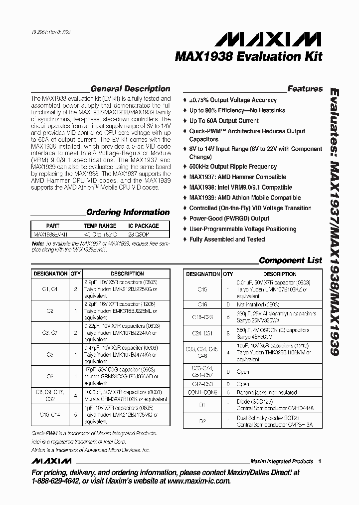 MAX1938EVKIT_5733364.PDF Datasheet