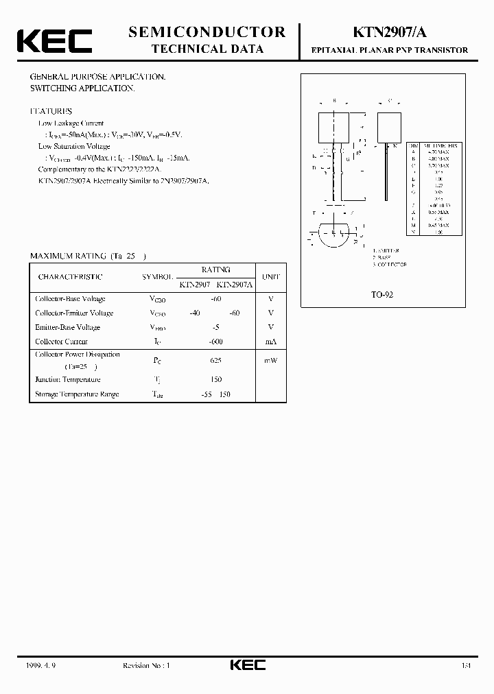 KTN2907A_5733945.PDF Datasheet