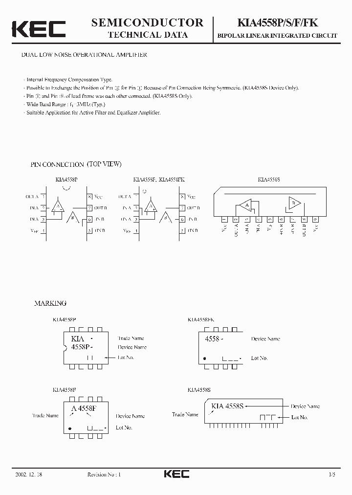 KIA4558S_5744324.PDF Datasheet