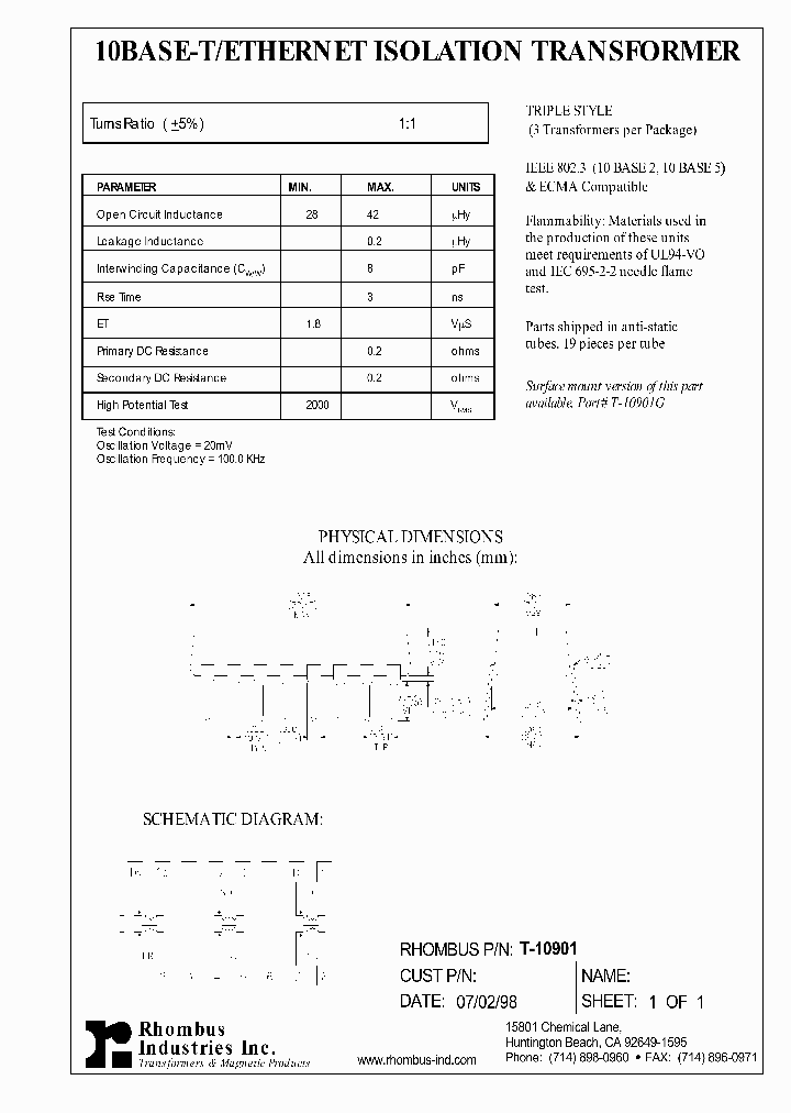 T-10901_5751597.PDF Datasheet