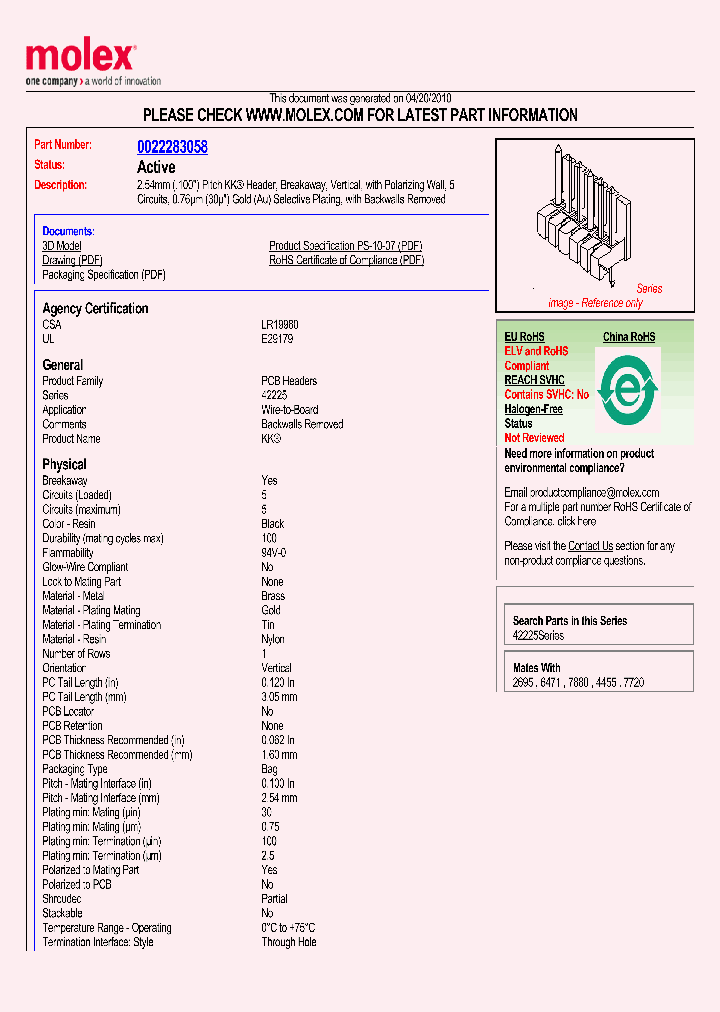 42225-0285_5786552.PDF Datasheet