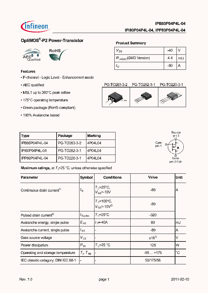 IPP80P04P4L-04_5802229.PDF Datasheet