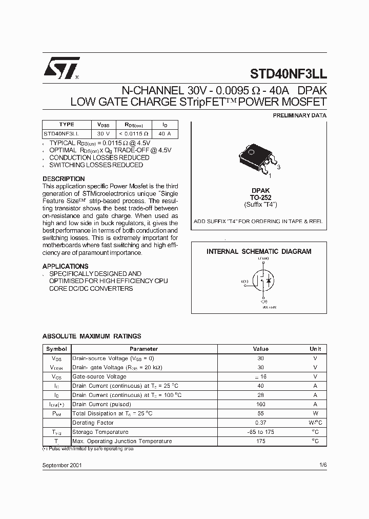 STD40NF3LL_5809752.PDF Datasheet