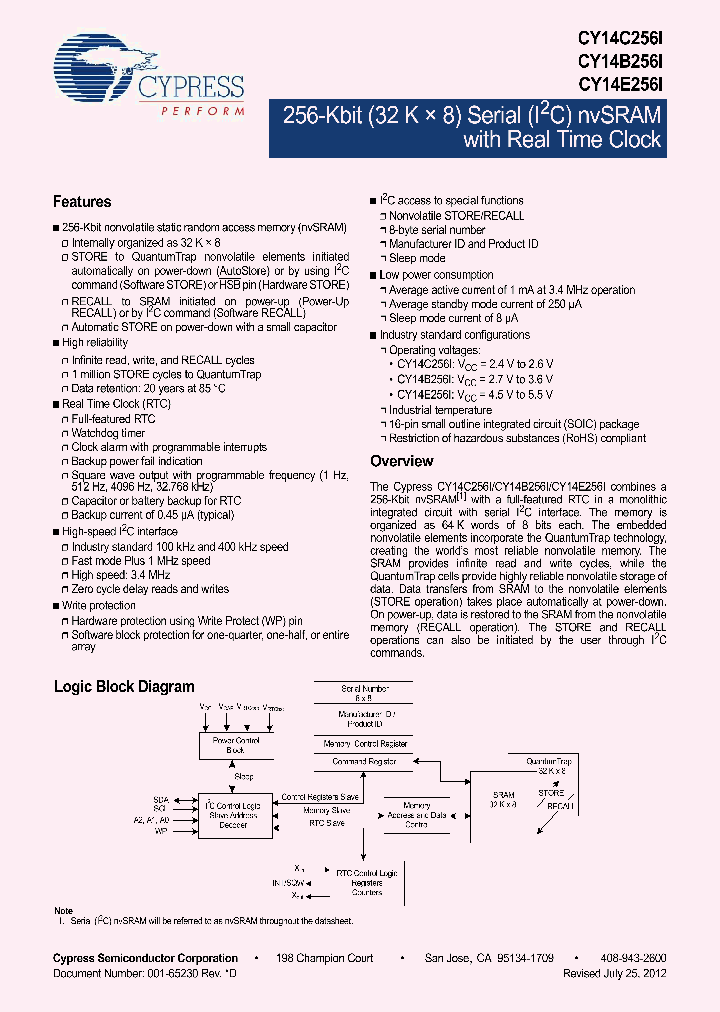 CY14B256I-SFXIT_5832395.PDF Datasheet