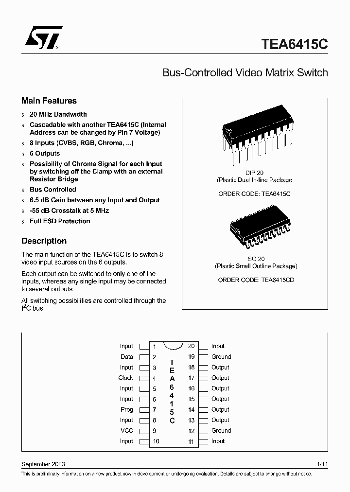 TEA6415CDT_5843751.PDF Datasheet