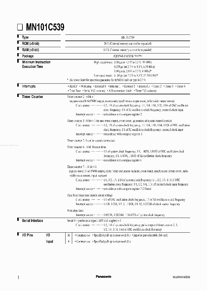 MN101CP539_5851561.PDF Datasheet