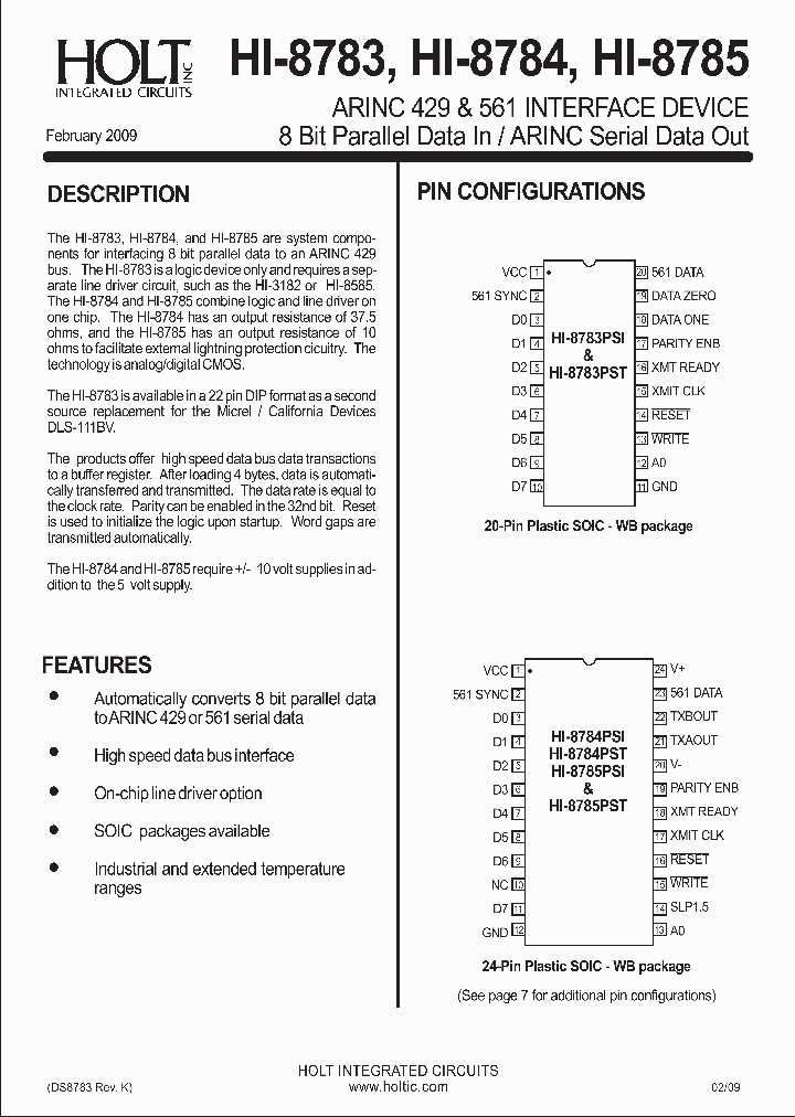 HI-8783PDIF_5857992.PDF Datasheet