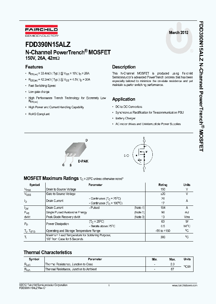 FDD390N15ALZ_5860406.PDF Datasheet