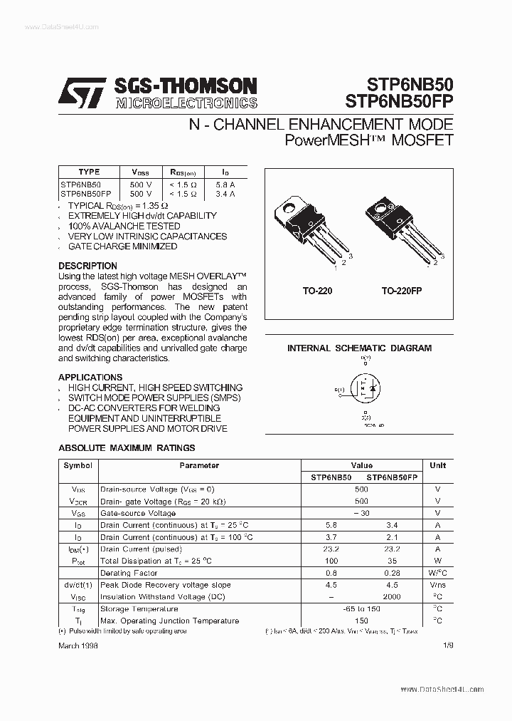 P6NB50FP_5869369.PDF Datasheet